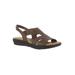 Extra Wide Width Women's Bolt Sandals by Easy Street® in Tan (Size 9 1/2 WW)