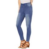 Plus Size Women's 360 Stretch Jegging by Denim 24/7 in Medium Stonewash (Size 26 W) Pull On Jeans Denim Legging