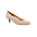 Wide Width Women's Kiera Pumps by Trotters® in Nude Leather (Size 12 W)