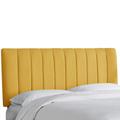 Wesley Channel Seam Headboard by Skyline Furniture in Linen French Yellow (Size FULL)