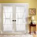 Wide Width BH Studio Sheer Voile Door Panel With Tiebacks by BH Studio in White (Size 60" W 54" L) Window Curtain