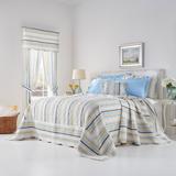 Florence Oversized Bedspread by BrylaneHome in Sky Blue Stripe (Size KING)