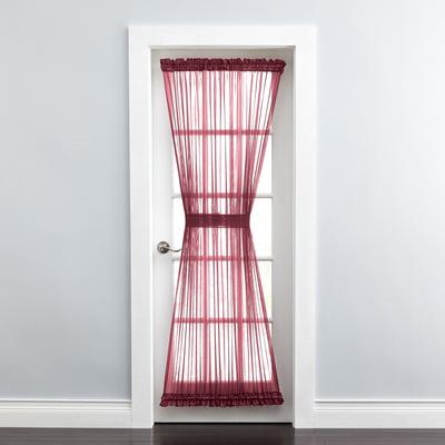 Wide Width BH Studio Sheer Voile Door Panel With Tiebacks by BH Studio in Burgundy (Size 60