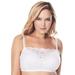 Plus Size Women's Lace Wireless Cami Bra by Comfort Choice in White (Size 40 B)
