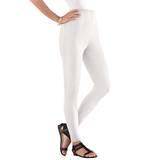 Plus Size Women's Ankle-Length Essential Stretch Legging by Roaman's in White (Size 5X) Activewear Workout Yoga Pants