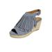 Wide Width Women's The Diane Espadrille by Comfortview in Chambray (Size 8 W)