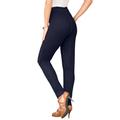Plus Size Women's Skinny-Leg Comfort Stretch Jean by Denim 24/7 in Indigo Wash (Size 16 T) Elastic Waist Jegging