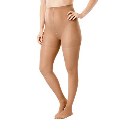 Plus Size Women's 2-Pack Control Top Tights by Comfort Choice in Suntan (Size C/D)