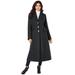 Plus Size Women's Long Wool-Blend Coat by Roaman's in Black (Size 16 W) Winter Classic