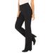 Plus Size Women's Bootcut Comfort Stretch Jean by Denim 24/7 in Black Denim (Size 32 WP) Elastic Waist
