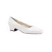 Wide Width Women's Doris Leather Pump by Trotters® in White Leather (Size 9 W)