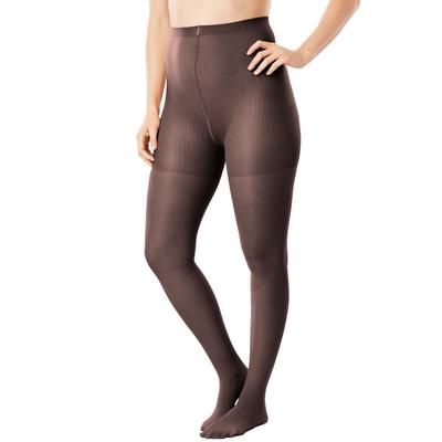 Plus Size Women's 2-Pack Control Top Tights by Comfort Choice in Dark Coffee (Size A/B)