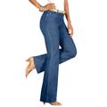 Plus Size Women's Invisible Stretch® Contour Bootcut Jean by Denim 24/7 in Medium Wash (Size 26 WP)