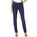 Plus Size Women's Invisible Stretch® Contour Skinny Jean by Denim 24/7 in Dark Wash (Size 20 W)