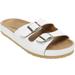 Extra Wide Width Women's The Maxi Slip On Footbed Sandal by Comfortview in White (Size 10 WW)