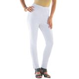 Plus Size Women's Skinny-Leg Comfort Stretch Jean by Denim 24/7 in White Denim (Size 16 T) Elastic Waist Jegging