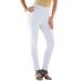 Plus Size Women's Skinny-Leg Comfort Stretch Jean by Denim 24/7 in White Denim (Size 16 T) Elastic Waist Jegging