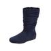 Wide Width Women's The Aneela Wide Calf Boot by Comfortview in Navy (Size 10 W)