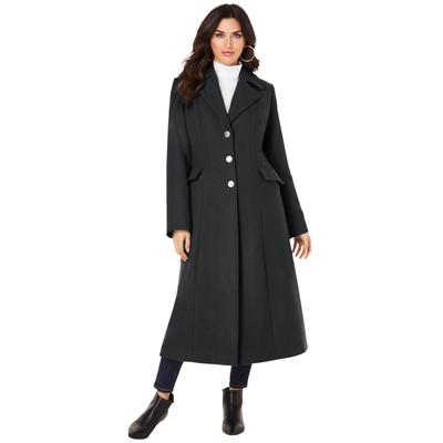 Plus Size Women's Long Wool-Blend Coat by Roaman's...