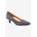 Wide Width Women's Kiera Pumps by Trotters® in Dark Grey Suede (Size 8 W)