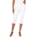 Plus Size Women's Invisible Stretch® Contour Capri Jean by Denim 24/7 in White Denim (Size 24 W) Jeans
