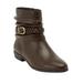 Wide Width Women's The Mickey Bootie by Comfortview in Dark Brown (Size 10 W)