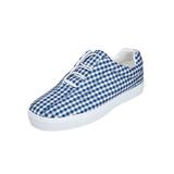 Wide Width Women's The Bungee Slip On Sneaker by Comfortview in Navy Gingham (Size 8 1/2 W)