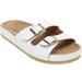 Extra Wide Width Women's The Maxi Slip On Footbed Sandal by Comfortview in White (Size 9 1/2 WW)