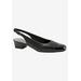 Wide Width Women's Dea Slingbacks by Trotters® in Black Black Pearl (Size 9 1/2 W)