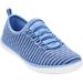 Extra Wide Width Women's CV Sport Ariya Slip On Sneaker by Comfortview in French Blue (Size 9 WW)