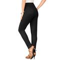 Plus Size Women's Skinny-Leg Comfort Stretch Jean by Denim 24/7 in Black Denim (Size 16 W) Elastic Waist Jegging