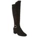 Women's The Ruthie Wide Calf Boot by Comfortview in Black (Size 9 M)