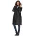 Plus Size Women's Mid-Length Quilted Puffer Jacket by Roaman's in Black (Size 2X) Winter Coat