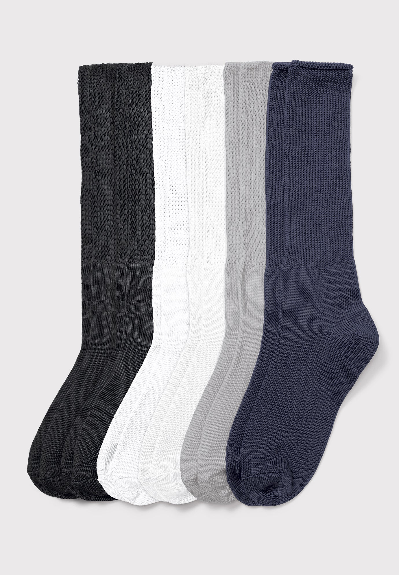 Plus Size Women's 6-Pack Rib Knit Socks by Comfort Choice in Basic Pack (Size 1X) Tights