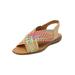 Wide Width Women's The Celestia Sling Sandal by Comfortview in Multi Pastel (Size 8 1/2 W)