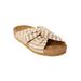 Extra Wide Width Women's The Reese Slip On Footbed Sandal by Comfortview in Khaki (Size 12 WW)