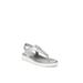 Women's Lincoln Sandal by Naturalizer in Silver Leather (Size 8 1/2 M)