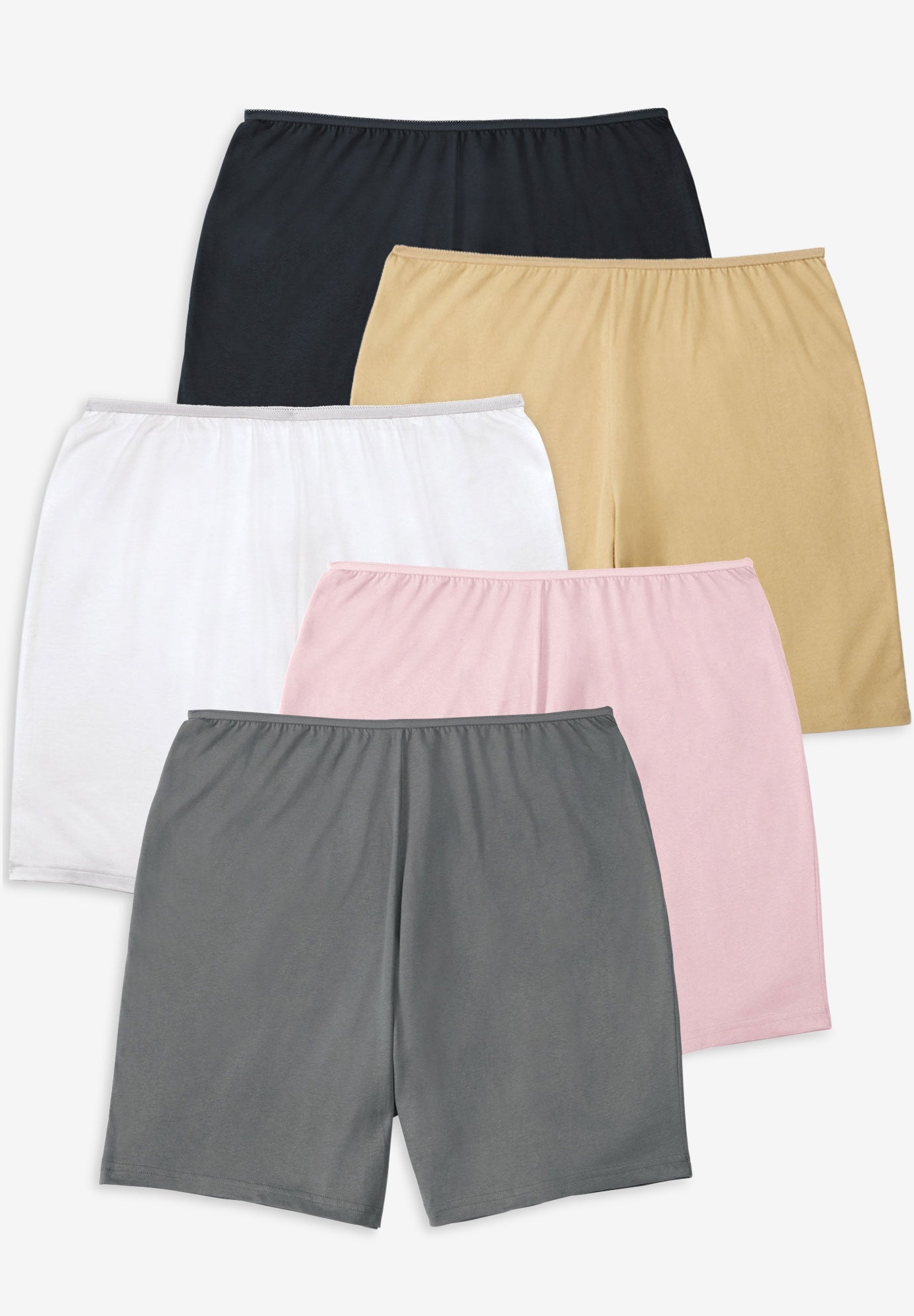 Plus Size Women's Cotton Boxer 5-Pack by Comfort Choice in Basic Pack (Size 7) Panties