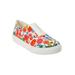 Extra Wide Width Women's The Maisy Sneaker by Comfortview in Gardenia Floral (Size 7 WW)