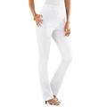 Plus Size Women's Straight-Leg Comfort Stretch Jean by Denim 24/7 in White Denim (Size 24 WP)