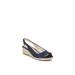 Women's Socialite Wedge Sandal by LifeStride in Navy (Size 7 M)