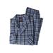 Men's Big & Tall Hanes® Woven Pajamas by Hanes in Blue Plaid (Size 2XL)