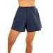 Plus Size Women's Loose Swim Short with Built-In Brief by Swim 365 in Navy (Size 30) Swimsuit Bottoms