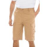 Men's Big & Tall 10" Side Elastic Canyon Cargo Shorts by KingSize in Dark Khaki (Size 46)