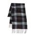 Men's Big & Tall Extra Long Scarf by KingSize in Black White Plaid (Size XL)