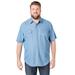 Men's Big & Tall Boulder Creek® Short Sleeve Shirt by Boulder Creek in Bleach Denim (Size 2XL)