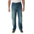 Men's Big & Tall Liberty Blues™ Relaxed-Fit Side Elastic 5-Pocket Jeans by Liberty Blues in Blue Wash (Size 60 38)