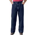 Men's Big & Tall Loose Fit Comfort Waist Jeans by KingSize in Indigo (Size 5XL 38)