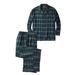 Men's Big & Tall Plaid Flannel Pajama Set by KingSize in Balsam Plaid (Size XL) Pajamas