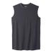 Men's Big & Tall Shrink-Less™ Lightweight Muscle T-Shirt by KingSize in Heather Charcoal (Size 3XL)
